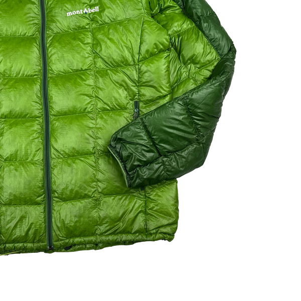 Montbell Green Lightweight Down Filled Ripstop Puffer Jacket - Medium
