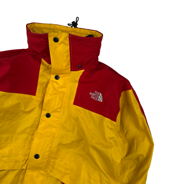 North Face Vintage Yellow/Red Gore-Tex Mountain Ski Waterproof Jacket - Small