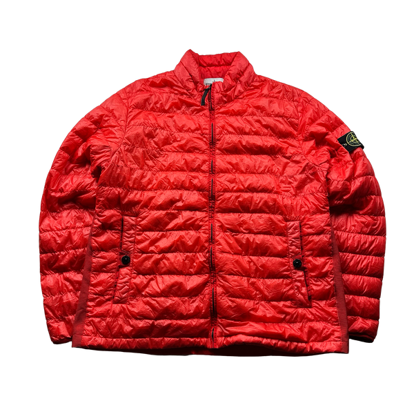 Stone Island Red Garment Dyed Down Filled Packable Jacket - 3XL