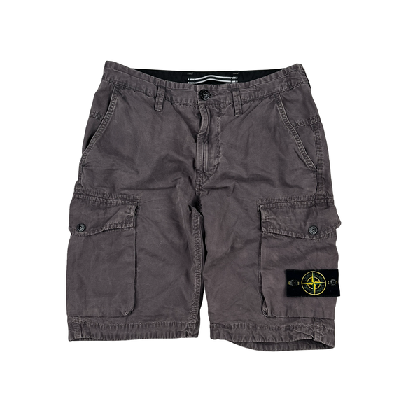 Stone Island 2019 Dark Plum Slim Fit Cargo Shorts - 28"