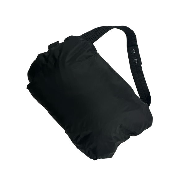 Prada Black Red Tab Packable Bag Nylon Windbreaker Jacket - Large