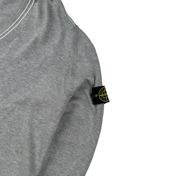 Stone Island Junior 2009 Grey Cotton Buttoned Cardigan - XS