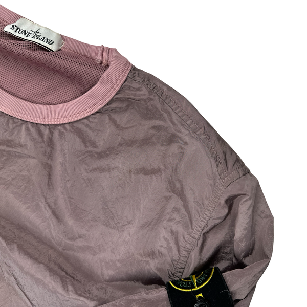 Stone Island Pink Nylon Metal Pullover Jumper - Medium
