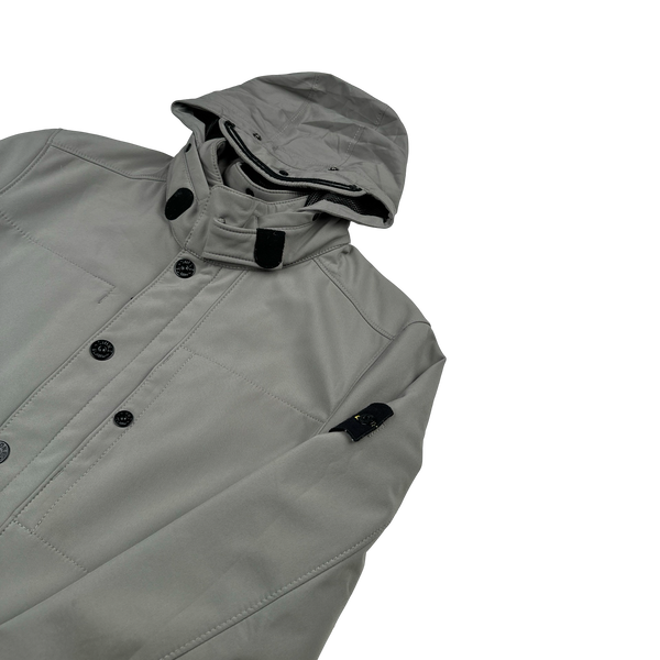 Stone Island 2012 Grey Fleece Lined Soft Shell Jacket - Large