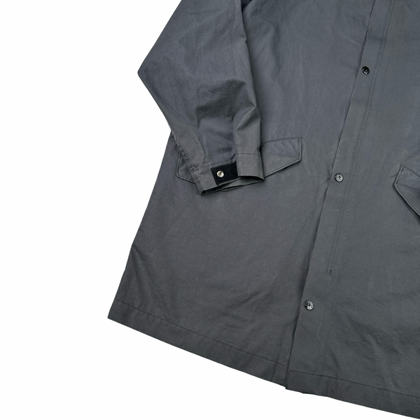 Stone Island 2004 Grey Cotton Long Jacket - Large