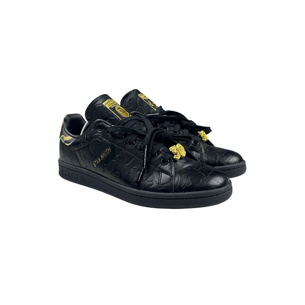BAPE X Stan Smith 30th Anniversary Black Camo Leather Trainers - UK 7