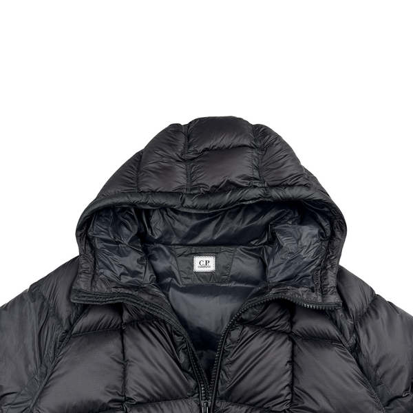 CP Company Black Down Filled DD Shell Lens Viewer Puffer Jacket - XL