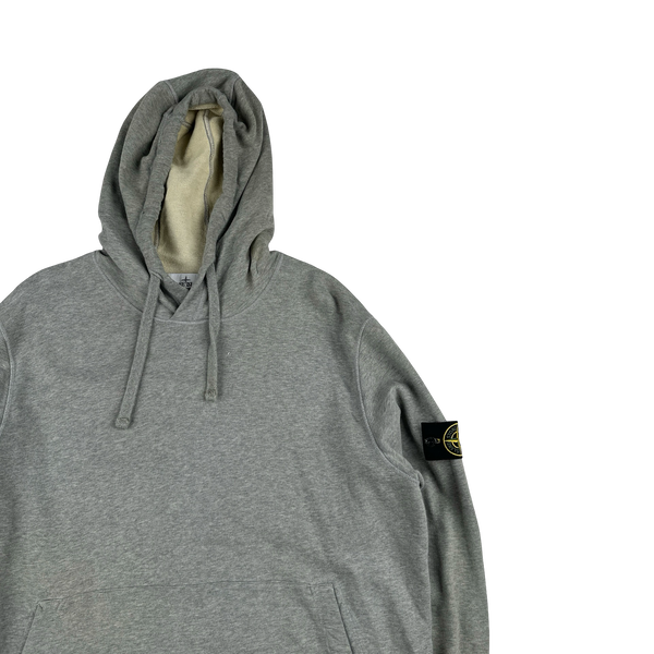 Stone Island 2022 Grey Pullover Cotton Hoodie - XXL