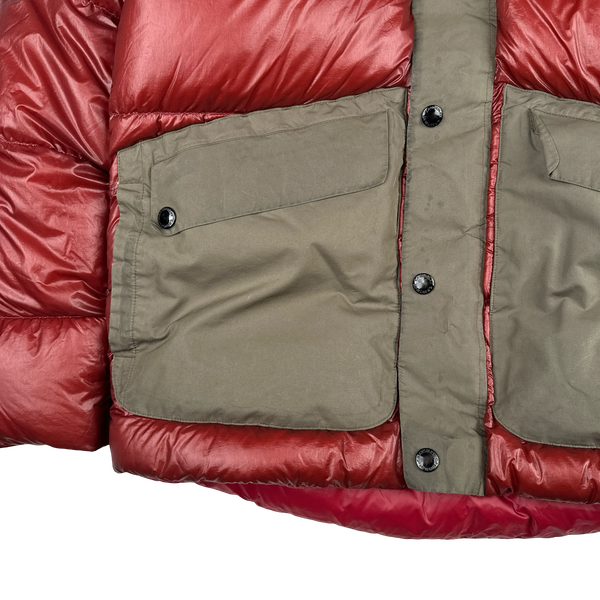 CP Company Red DD Shell Lense Viewer Puffer Jacket - Medium