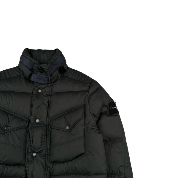 Stone Island 2009 Grey Opaque Nylon Tela Down Puffer - Medium