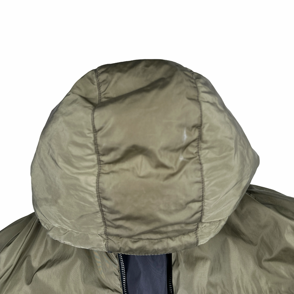Prada Grey/Khaki Red Tab Reversible Nylon Windbreaker Jacket - Large