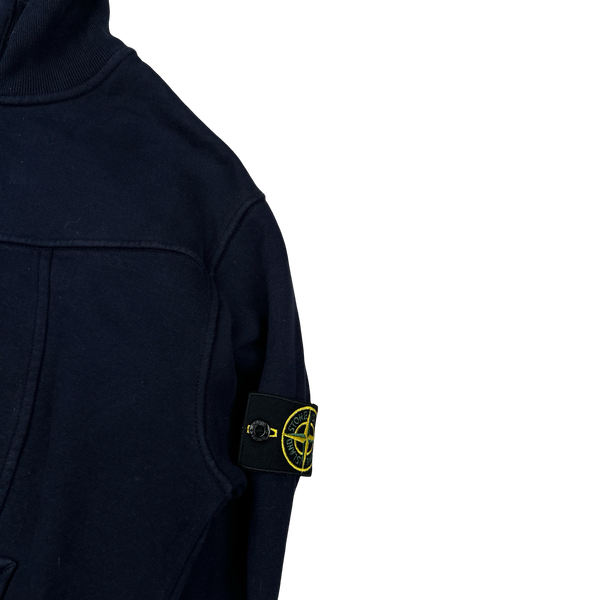 Stone Island 2012 Navy Cotton Buttoned Jumper - Large