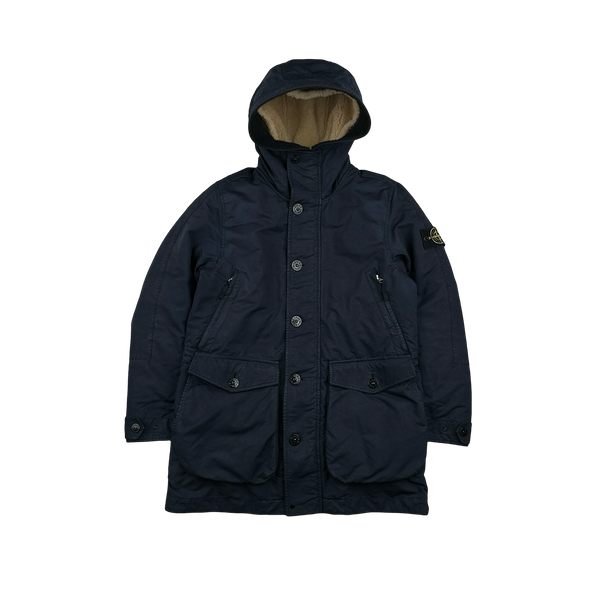 Stone Island 2017 Navy David TC Down Filled Parka Jacket - Small