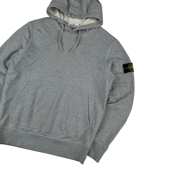 Stone Island 2022 Grey Cotton Pullover Hoodie - Medium