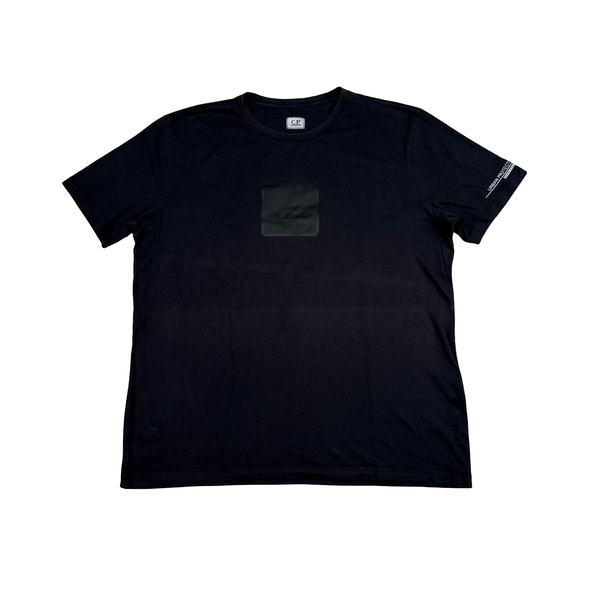 CP Company Cotton Black Spellout T Shirt - XL