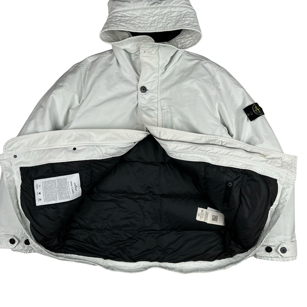Stone Island 2022 White David TC Down Puffer Jacket - XXL