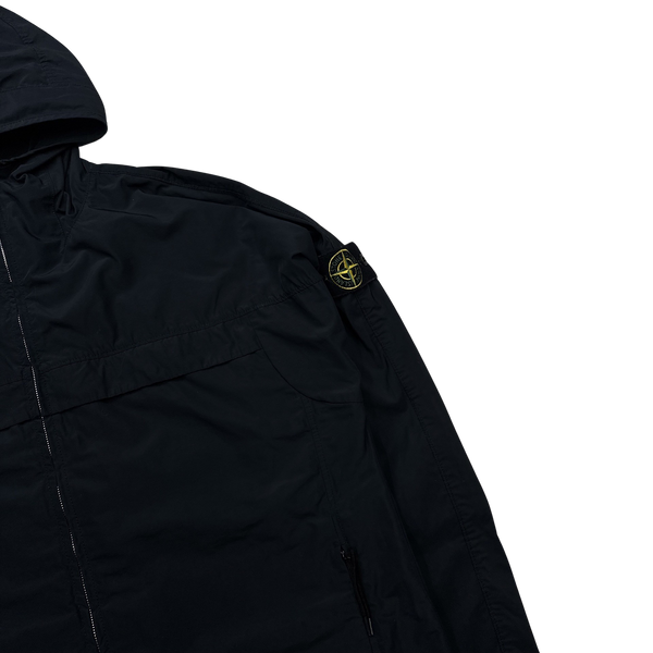 Stone Island 2020 Micro Reps Black Rain Jacket - Medium