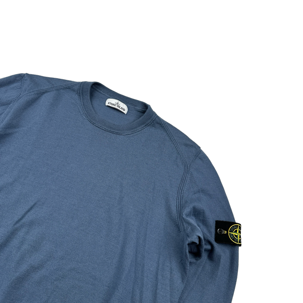 Stone Island 2020 Blue Crewneck Wool Knit Jumper - XXL