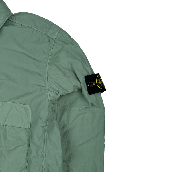 Stone Island 2022 Green Naslan Light Zipped Overshirt - Large