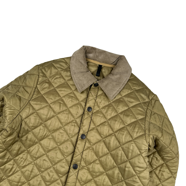 Barbour Beige Diamond Quilted Jacket - Large