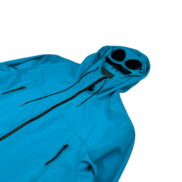 CP Company Blue Soft Shell Goggle Jacket - 3XL