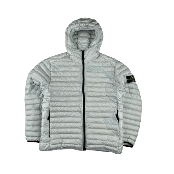 Stone Island Light Blue Loom Woven R Nylon Down TC Puffer XL Mat's