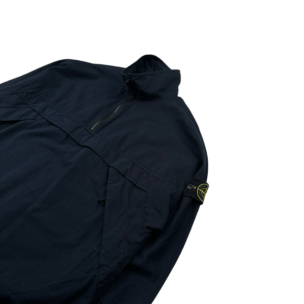 Stone Island 2021 Navy Cotton Ripstop Smock Pullover - Medium