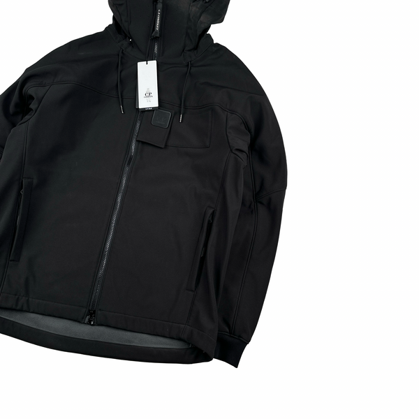CP Company Black Soft Shell Metropolis Hooded Jacket - XL