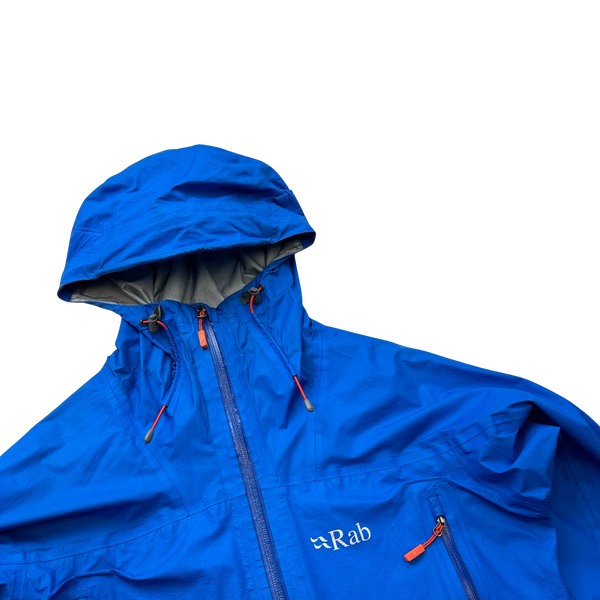 RAB Blue Zipped Waterproof Raincoat - Small