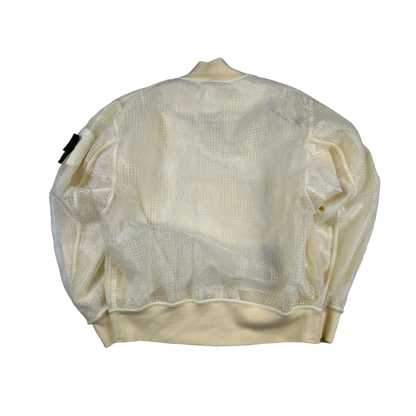 Stone Island Shadow Project 2022 Cream Distorted Ripstop Organza-TC Jacket - Medium