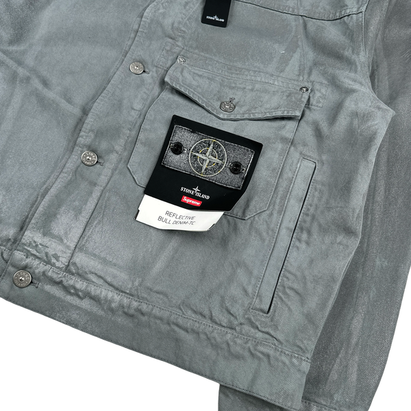 ジャケット・アウター Supreme x Stone  Jacket Reflective Stone Island x Supreme 'Bull Denim Reflective' Jacket - XL