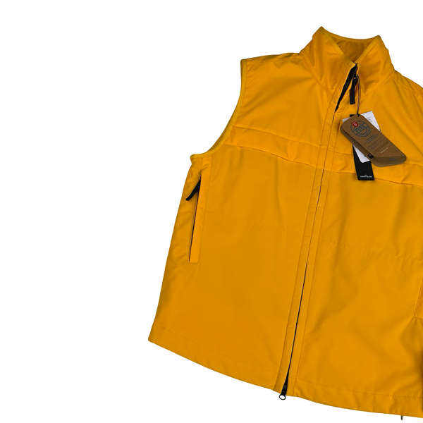 Stone Island 2022 Yellow e-Dye Soft Shell Gilet - Small - Medium