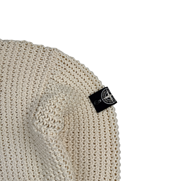 Stone Island 2025 UV-REACTIVE Heavyweight Yarn Knit White/Pink Jumper - XL