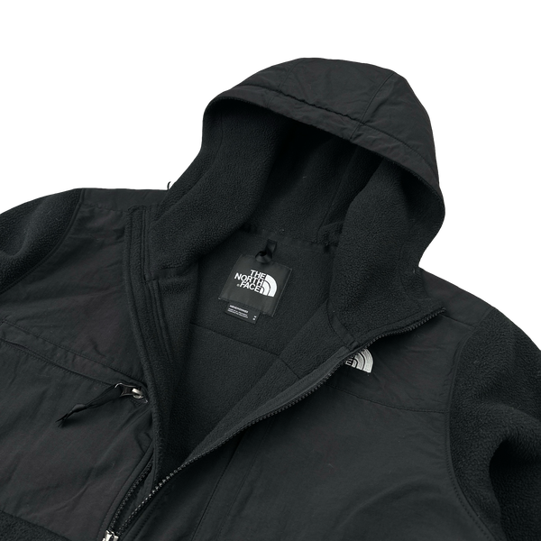 North Face Black Hooded Denali Fleece - Medium