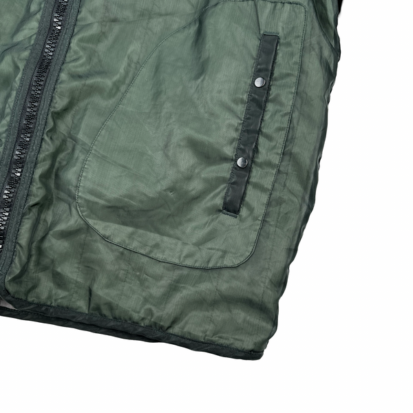 Stone Island Green 2002 Vintage Cotton Lined Monofilament Mesh Jacket - Large