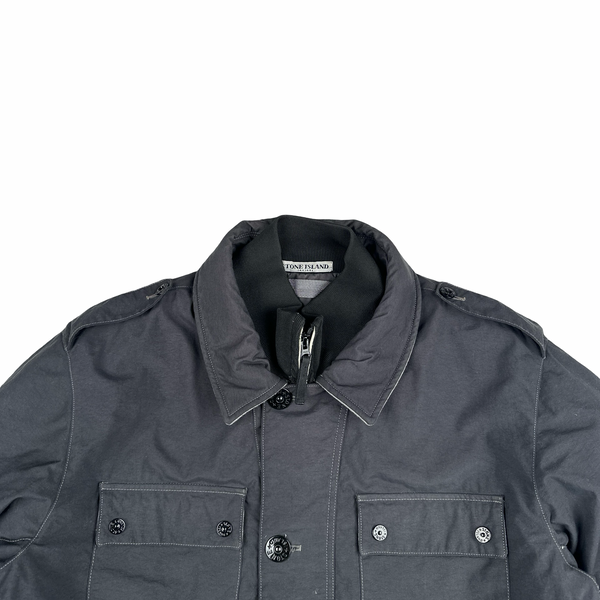 Stone Island Navy Reps Nylon R Military Jacket - 3XL