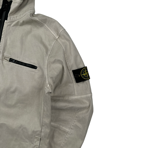 Stone Island 2016 Cream Thick Cotton Hooded Overshirt - Medium