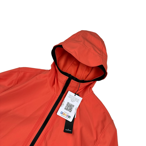 Stone Island 2022 Coral Soft Shell R E Dye Tech Jacket - Medium