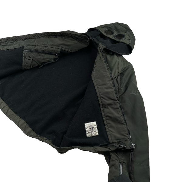 CP Company 2006 Dark Green Multi Pocket Leinster 200 Wool Lined Goggle Jacket - XL