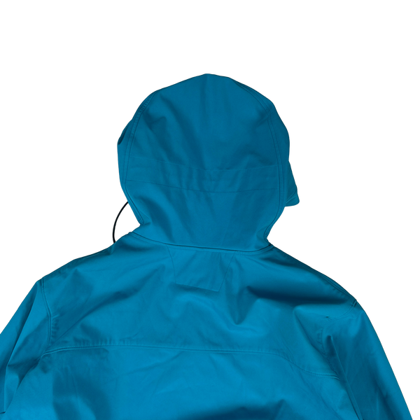 CP Company Blue Soft Shell R Goggle Hooded Zipped Jacket - XXL