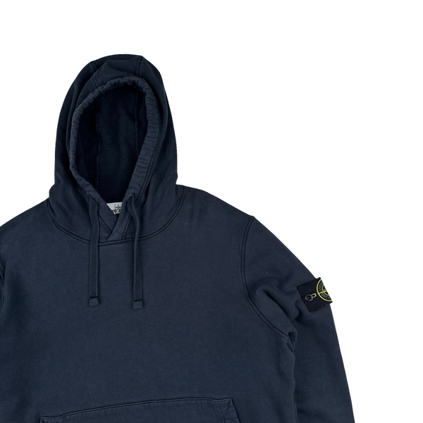 Stone Island 2020 Navy Cotton Pullover Hoodie - Large