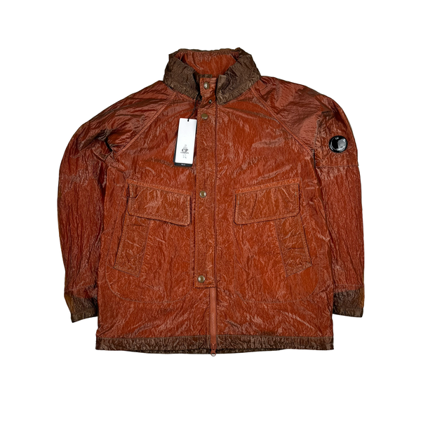 CP Company Red Garment Dyed Nylon Kan D Shell Jacket - Small