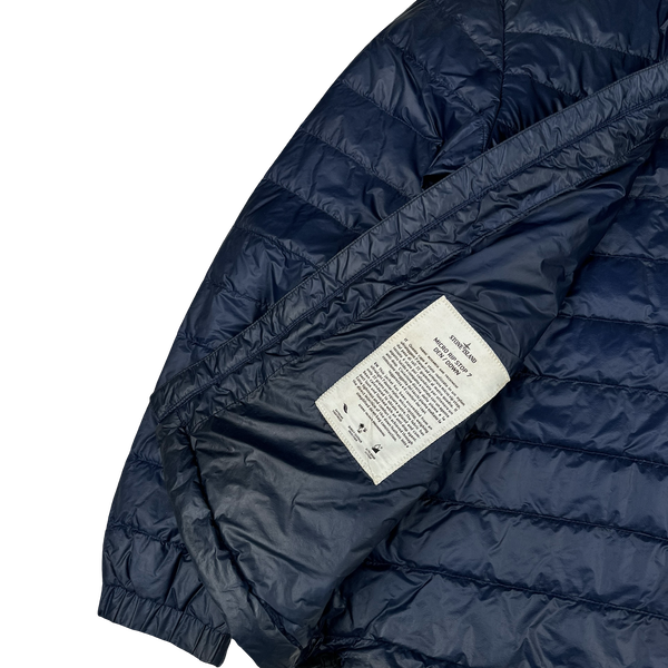 Stone Island Blue Micro Rip Stop Down Packable Jacket - XL
