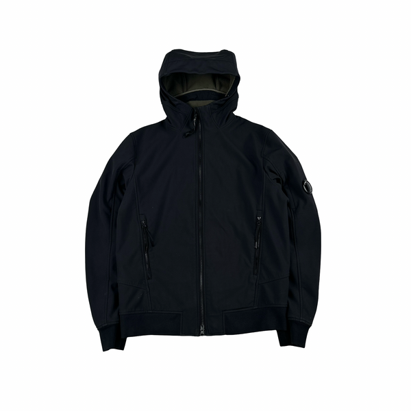 CP Company Navy Fleece Lined Soft Shell Lens Jacket - Small