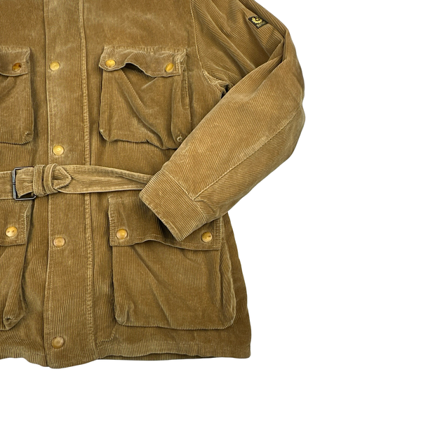 Belstaff Brown Trailmaster Multi Pocket Field Corduroy Zipped Heavyweight Jacket - XL