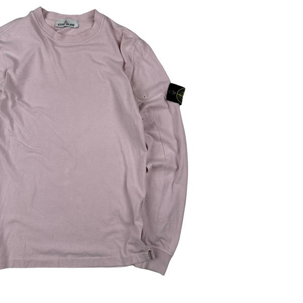 Stone Island 2017 Pink Longsleeve Cotton Top - Small