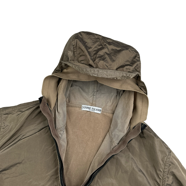 Stone Island 2005 Brown Olive Velvet Lined Shimmer Jacket - XL