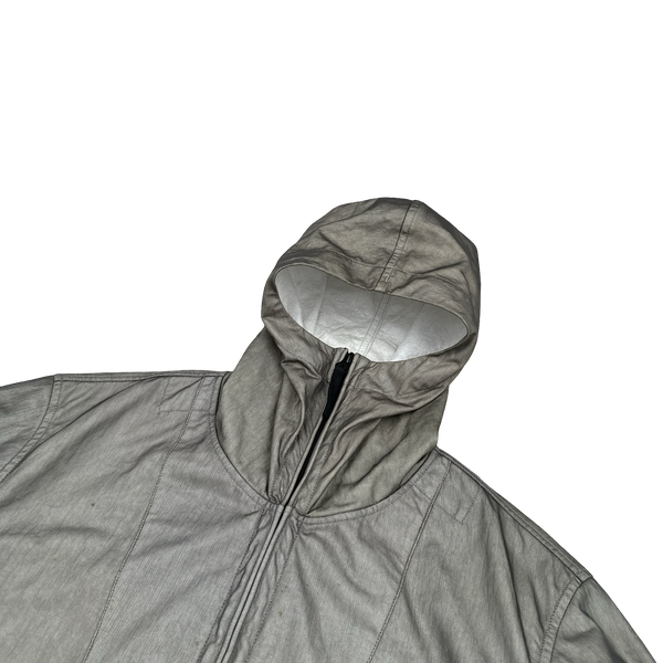 Stone Island 2008 Grey Tyveck Snowflake White Mesh Badge Jacket - Medium