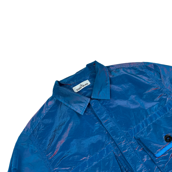 Stone Island 2016 Blue/Pink Nylon Metal Weft Overshirt - XL