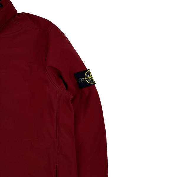 Stone Island 2012 Maroon Fleece Lined Soft Shell Jacket - XL